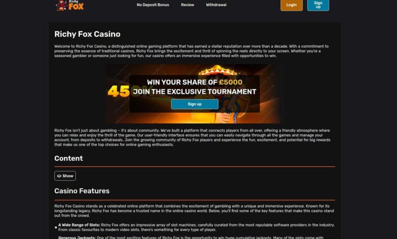 Exploring Richy Fox Casino: Top Game Selection for UK Players : Bollywood News Exploring Richy Fox Casino: Top Game Selection for UK Players : Bollywood News