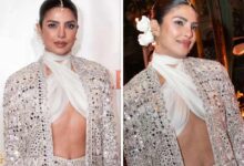 Priyanka Chopra Jonas dazzles in ivory Indo-Western look at Anjula Acharia’s pre-Diwali bash in NYC : Bollywood News