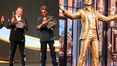HISTORIC: Dubai Tower named after Shah Rukh Khan, Shahrukhz By Danube, launched; to have a statue of King Khan; SRK says, “Meri maa zinda hoti toh bahut khush hoti!”; adds, “Eid ke chand ki tarah main bahar kam aata hoon. Lekin jab aata hoon, tab kamaal aata hoon!” : Bollywood News